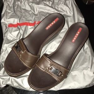 Prada wedge sandals